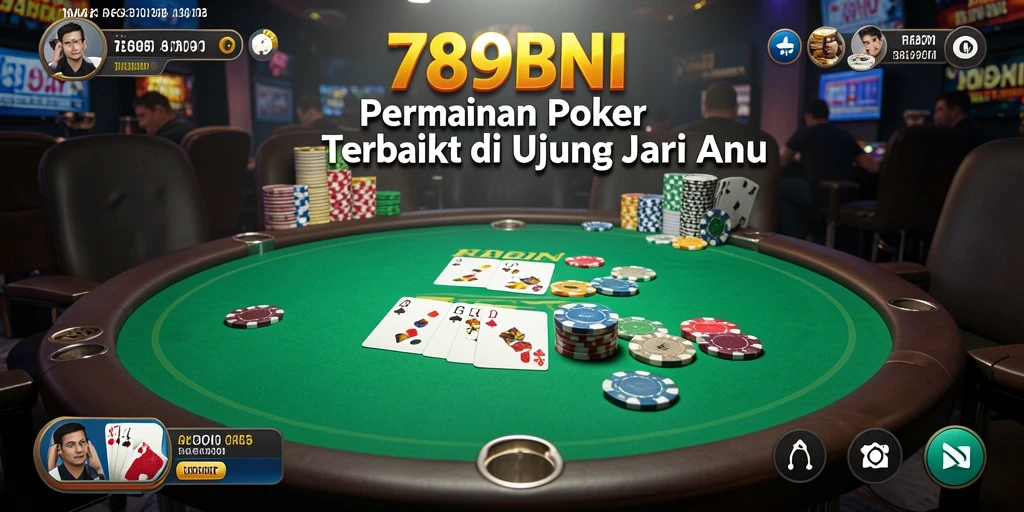 Tampilan gameplay mendebarkan di aplikasi Poker 789BNI.