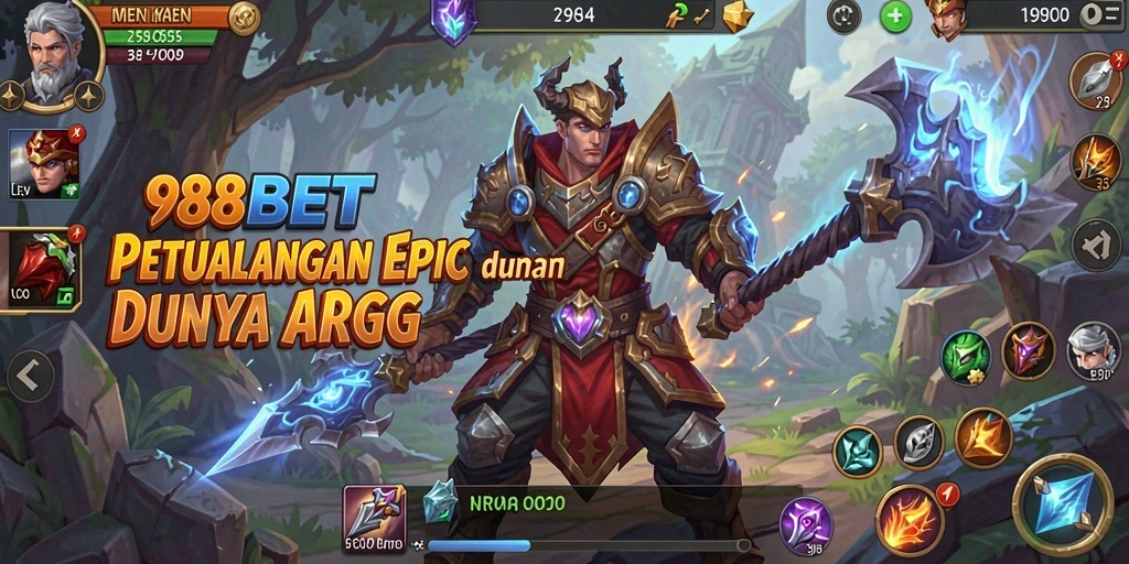 Screenshot gameplay yang memperlihatkan pertarungan epik di 988BET.