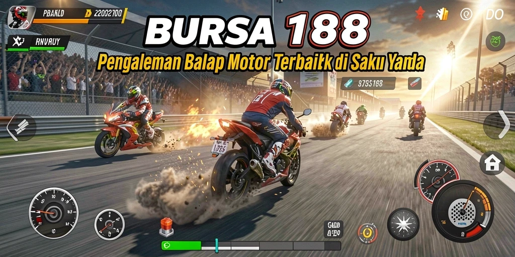 Gameplay BURSA188 yang menegangkan saat balapan motor di lintasan.