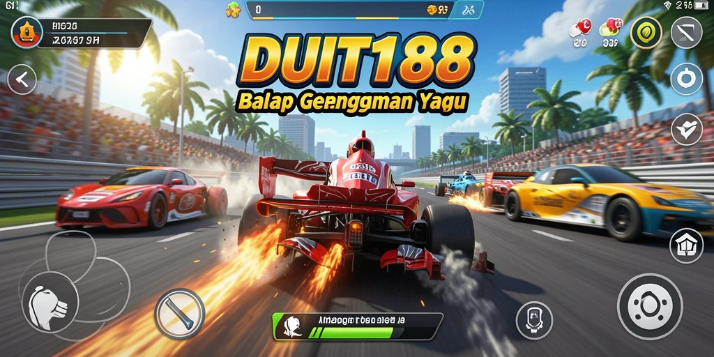 Gameplay seru balapan mobil di lintasan menantang.