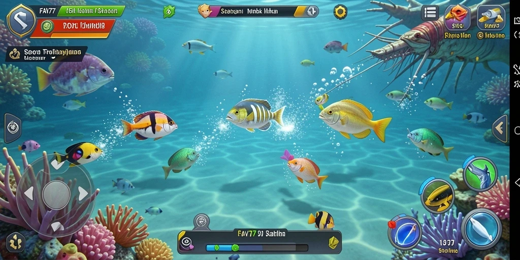 Screenshot FAV77 menunjukkan gameplay menembak ikan yang seru dan menantang.