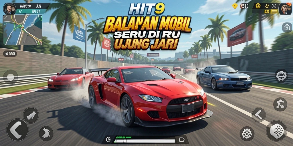 Gameplay racing yang mendebarkan dan penuh aksi.