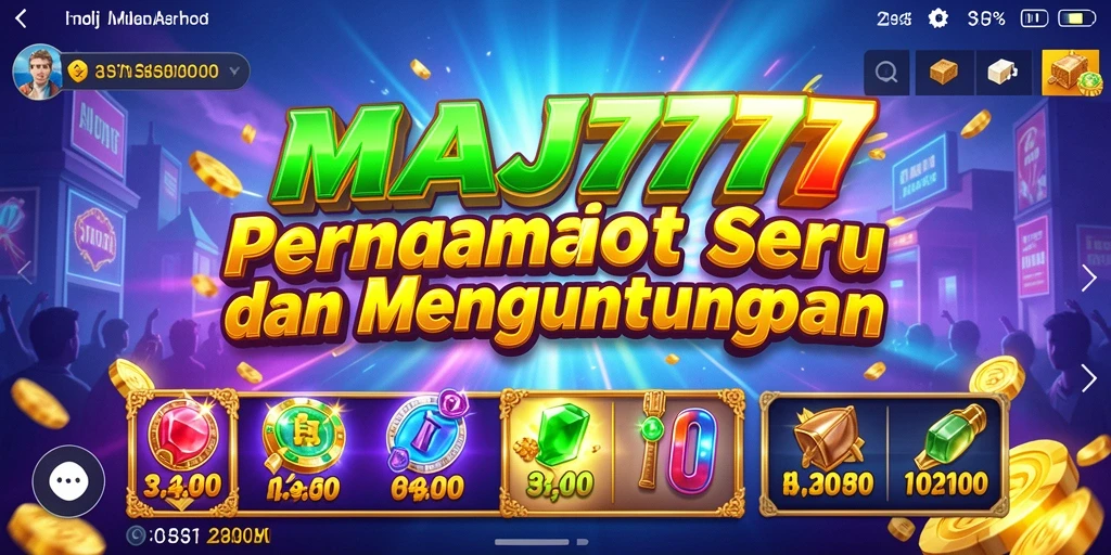 Screenshot gameplay yang menarik dari MAJ777 dengan berbagai tema slot.