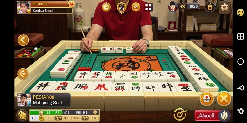 Screenshot gameplay PESIAR88 yang menunjukkan tantangan Mahjong yang seru.