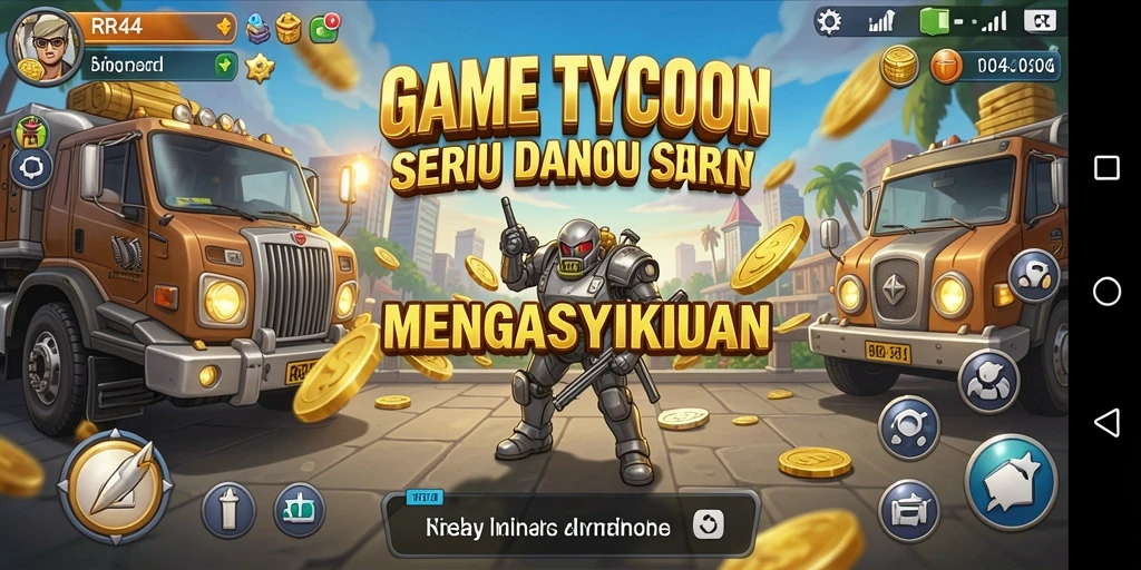 Tangkapan layar menampilkan gameplay mendalam dari game Tycoon RR44.