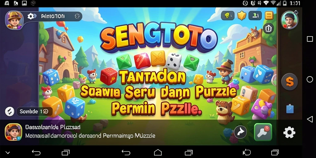 Screenshot gameplay SENGTOTO menampilkan tantangan puzzle yang menarik.
