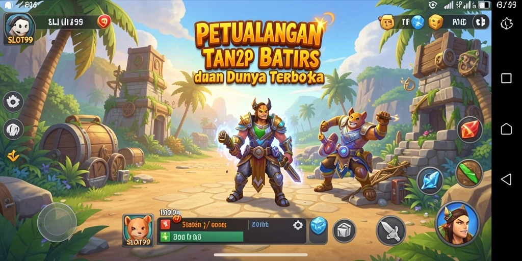 Tampilan gameplay SLOT99 menampilkan dunia terbuka yang luas dan menarik.