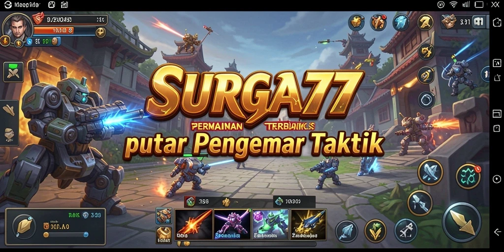 Tampilan gameplay SURGA77 dengan pertempuran strategis yang mendebarkan.