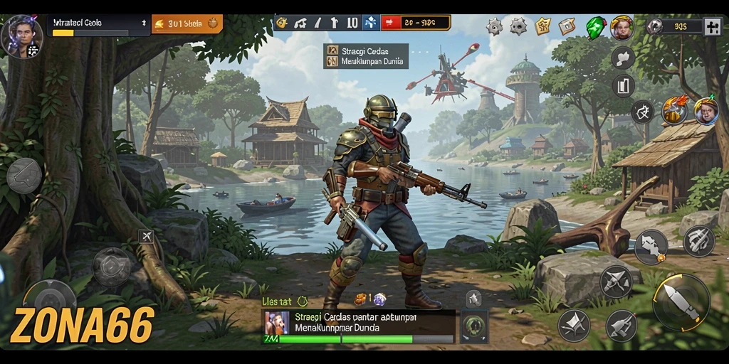 Tampilan gameplay menarik dari ZONA66 dengan strategi mendalam.