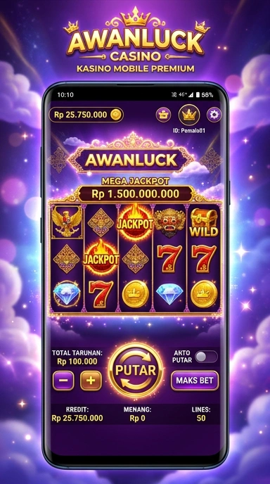 Screenshot antarmuka pengguna awanluck yang intuitif.